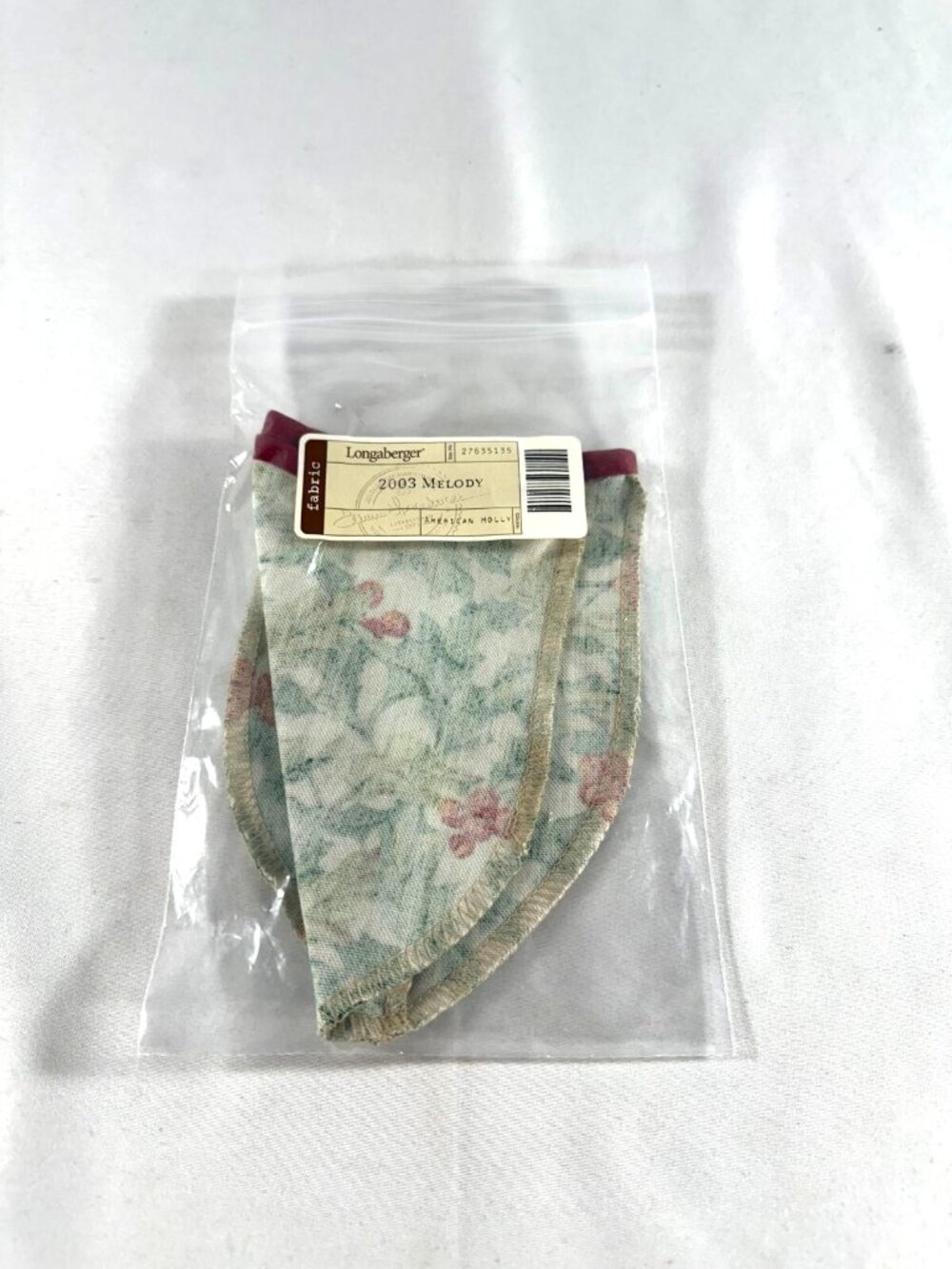2003 Longaberger Melody American Holly Fabric Liner 27635135